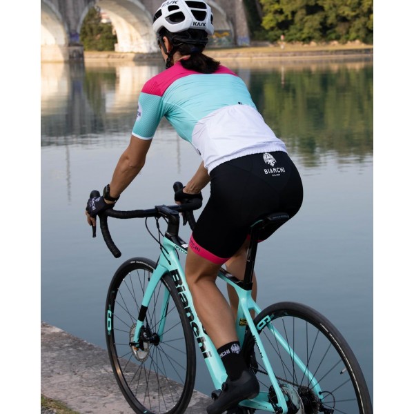 GORDONA Radtrikot Damen kurzarm weiß/celeste/pink (E21-4700) GORDONA Radtrikot Damen kurzarm weiß/celeste/pink (E21-4700)