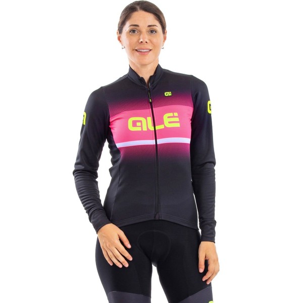 Alé BLEND LADY Radtrikot Damen langarm schwarz/neonpink Alé BLEND LADY Radtrikot Damen langarm schwarz/neonpink