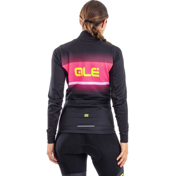 Alé BLEND LADY Radtrikot Damen langarm schwarz/neonpink Alé BLEND LADY Radtrikot Damen langarm schwarz/neonpink