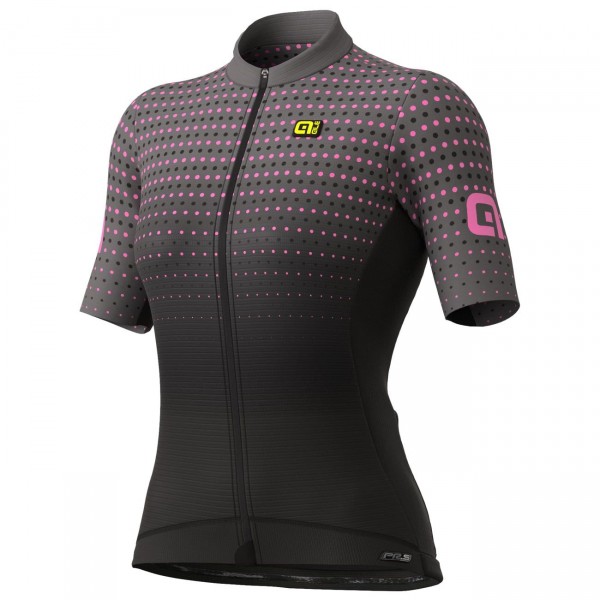 ALE BULLET LADY Radtrikot Damen kurzarm schwarz/pink
