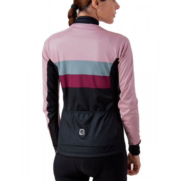ALE CHAOS Retro Radtrikot Damen langarm schwarz/rosa ALE CHAOS Retro Radtrikot Damen langarm schwarz/rosa