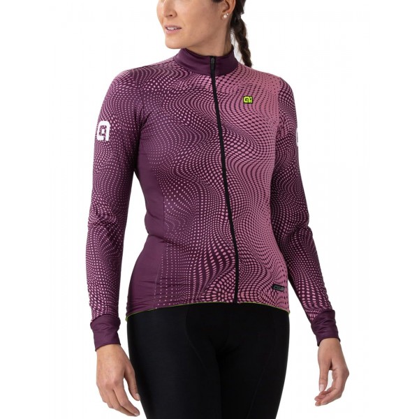 ALE CIRCUS LADY Radtrikot Damen langarm dunkel violett/rosa
