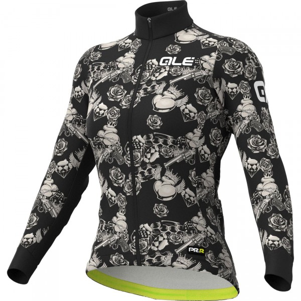 ALE LAS VEGAS Damen Radtrikot langarm schwarz
