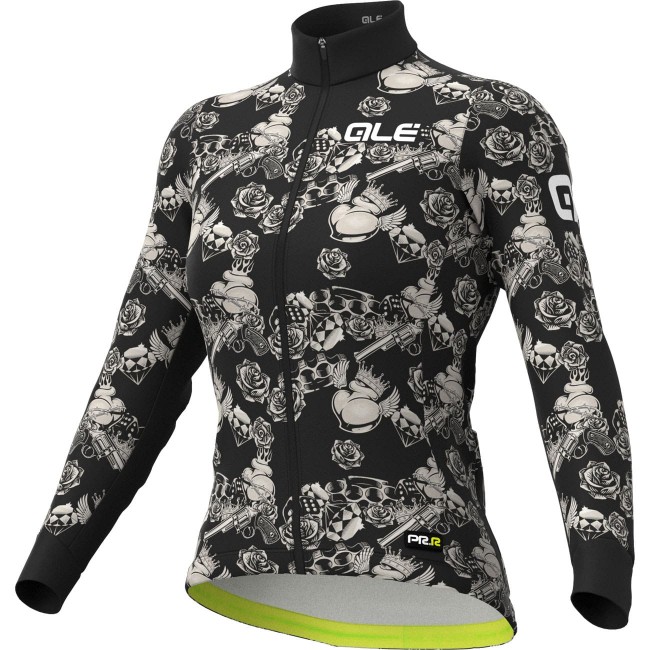 ALE LAS VEGAS Damen Radtrikot langarm schwarz ALE LAS VEGAS Damen Radtrikot langarm schwarz