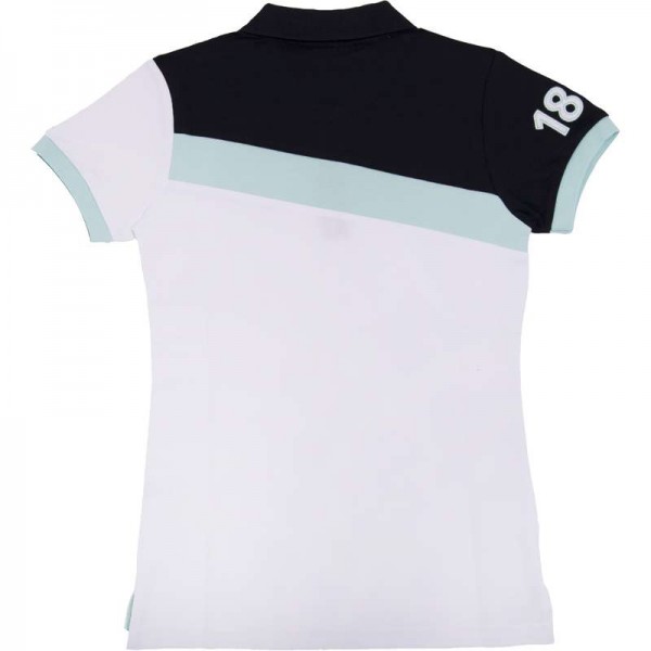 CELESTE STRIPE Damen Poloshirt weiß blau CELESTE STRIPE Damen Poloshirt weiß blau