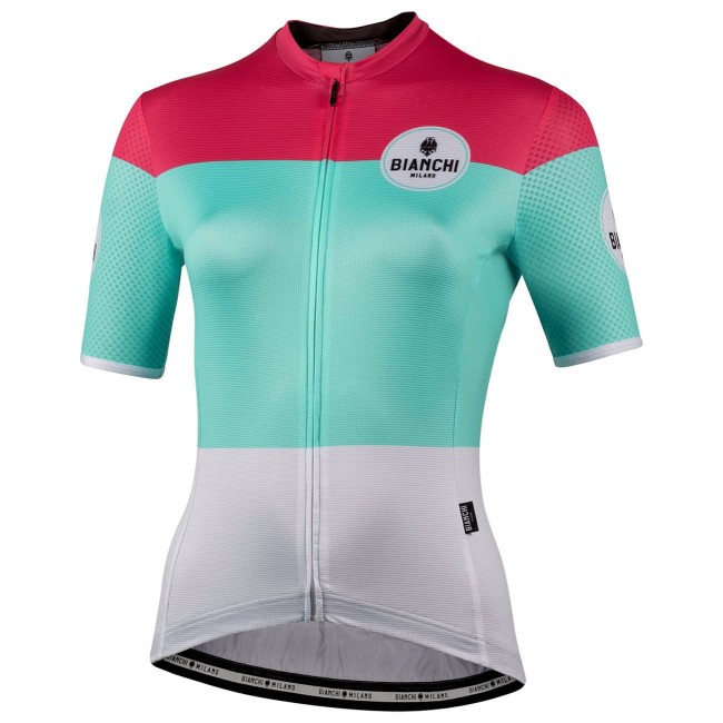 GORDONA Radtrikot Damen kurzarm weiß/celeste/pink (E21-4700) GORDONA Radtrikot Damen kurzarm weiß/celeste/pink (E21-4700)