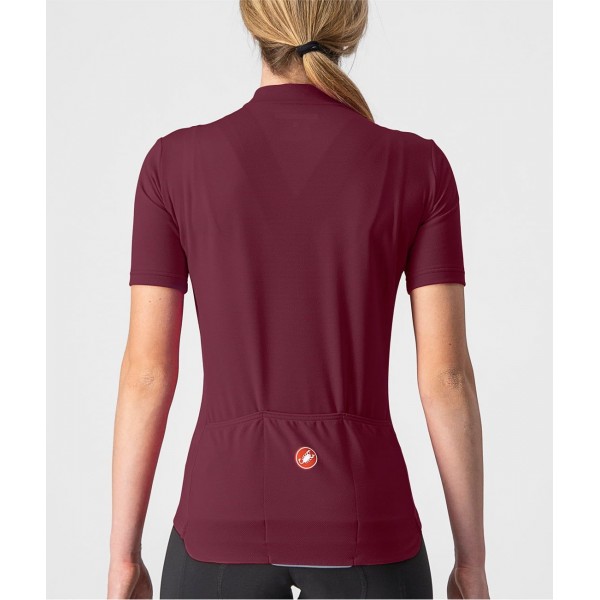 ANIMA 3-Radtrikot Damen kurzarm bordeaux