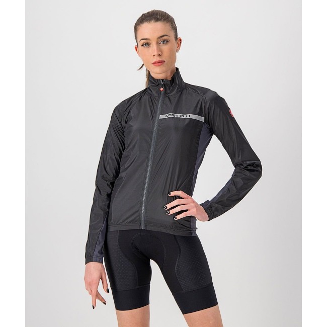 SQUADRA STRETCH W JACKET-Damen Fahrrad Windjacke schwarz SQUADRA STRETCH W JACKET-Damen Fahrrad Windjacke schwarz