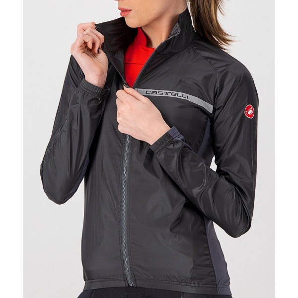 SQUADRA STRETCH W JACKET-Damen Fahrrad Windjacke schwarz SQUADRA STRETCH W JACKET-Damen Fahrrad Windjacke schwarz