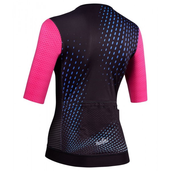 Lady Laser Radtrikot Damen kurzarm schwarz/pink (E22-4000) Lady Laser Radtrikot Damen kurzarm schwarz/pink (E22-4000)