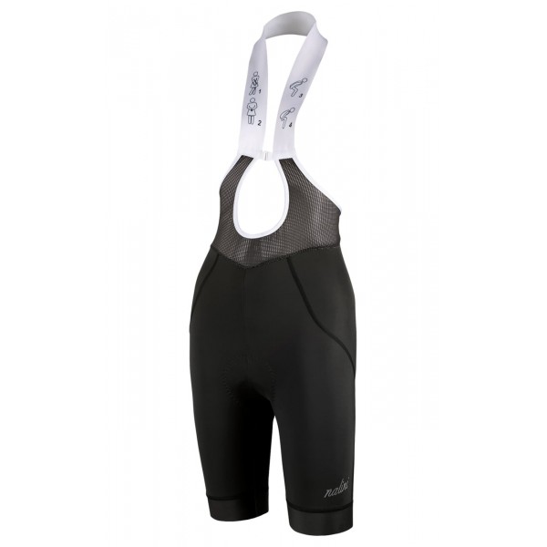 New Lady Venture Trägerhose Damen kurz schwarz (E22-4000)