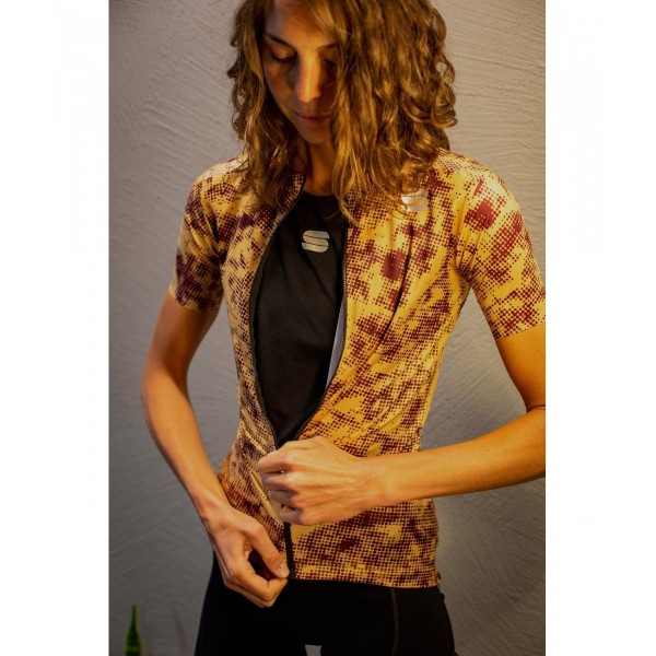 ESCAPE SUPERGIARA Radtrikot Damen kurzarm gold