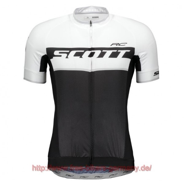 2018 Scott RC PRO Weiß Fahrradbekleidung Radtrikot Satz Kurzarm Radtrikot Kaufen
