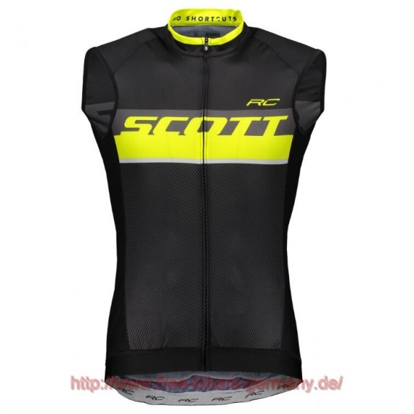 2018 Scott RC PRO sulphur gelb ärmelloses Trikot Radtrikot Kaufen