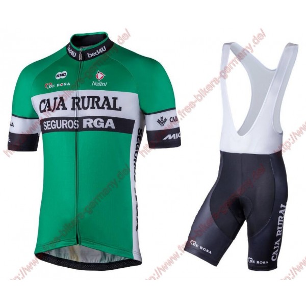 Radsport Caja Rural 2018 Radbekleidung Satz Trikot Kurzarm+Trägerh Radtrikot Kaufen