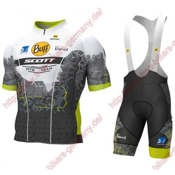 Radsport BUFF SCOTT 2018 Radbekleidung Satz Trikot Kurzarm+Trägerh Radtrikot Kaufen