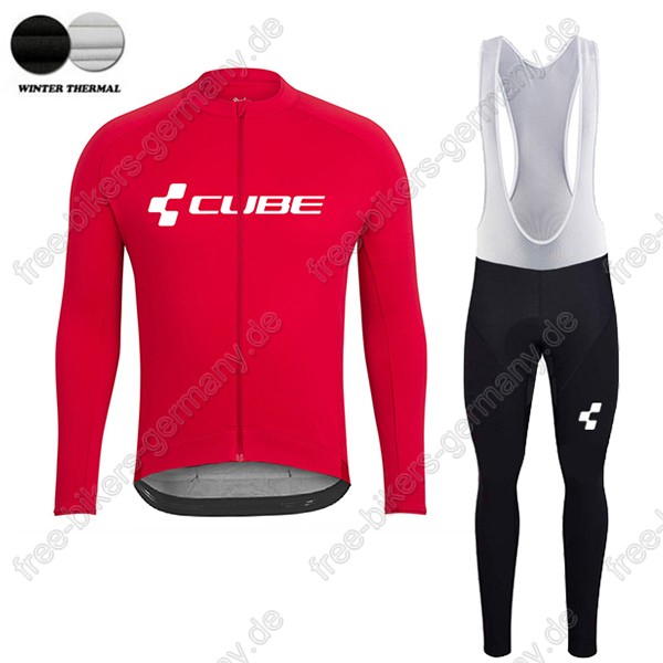 Profiteam 2018 Cube rot winter thermal fleece Fahrradbekleidung Trikot Langarm+Lang Tr Radtrikot Kaufen