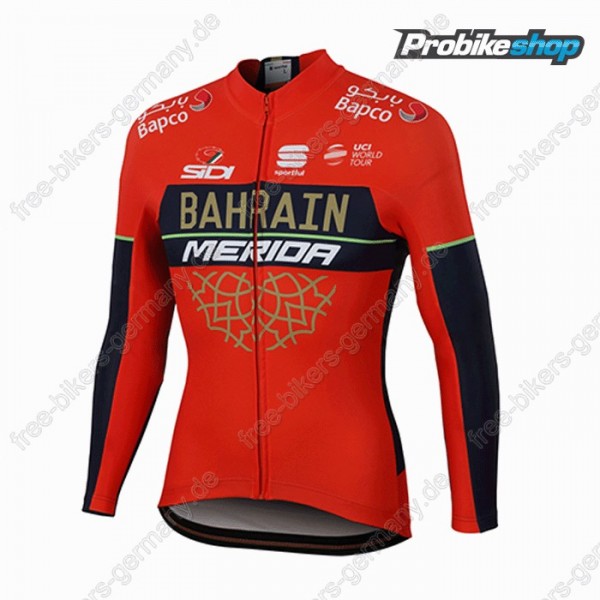 Profiteam 2018 BAHRAIN MERIDA Pro Trikot Langarm Radtrikot Kaufen