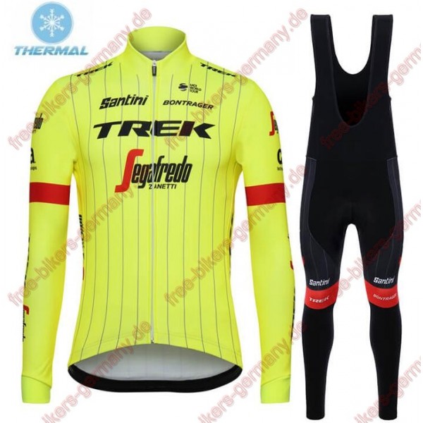 Profiteam 2018 Trek Segafredo thermique fluo gelb Fahrradbekleidung Trikot Langarm+Lang Tr Radtrikot Kaufen