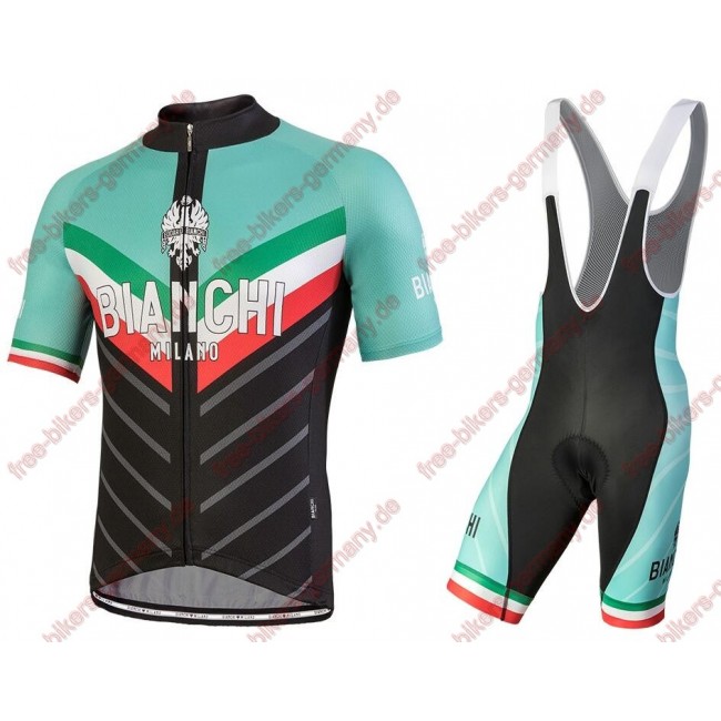 Profiteam 2018 Bianchi Milano Tiera Blau schwarz Radbekleidung Satz Trikot Kurzarm+Trägerhosen Sets Radtrikot Kaufen Profiteam 2018 Bianchi Milano Tiera Blau schwarz Radbekleidung Satz Trikot Kurzarm+Trägerhosen Sets Radtrikot Kaufen