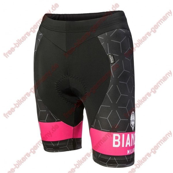 Profiteam 2018 Bianchi Milano Nevola schwarz pink Damen Radhose Kurz 59187JI Radtrikot Kaufen