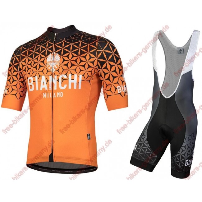 Profiteam 2018 Bianchi Milano Conca orange Radbekleidung Satz Trikot Kurzarm+Trägerhosen Sets Radtrikot Kaufen Profiteam 2018 Bianchi Milano Conca orange Radbekleidung Satz Trikot Kurzarm+Trägerhosen Sets Radtrikot Kaufen