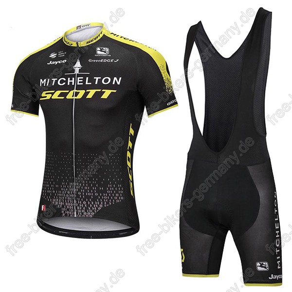 Mitchelton Scott Radbekleidung Satz Trikot Kurzarm+Trägerhosen Set schw Radtrikot Kaufen
