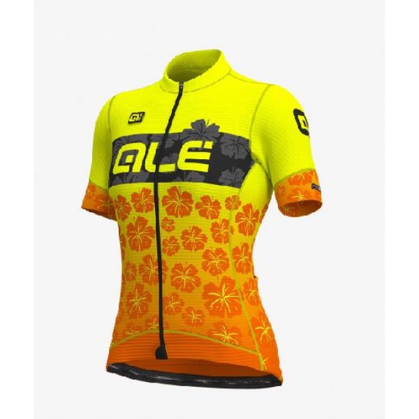 Fahrradbekleidung Radsport 2020 Ale Ibisco Damen Trikot Kurzarm Outlet gelb Radtrikot Kaufen