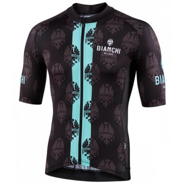 Fahrradbekleidung Radsport 2020 BIANCHI MILANO Roncaccio Trikot Kurzarm Outlet schwarz/Grün Radtrikot Kaufen