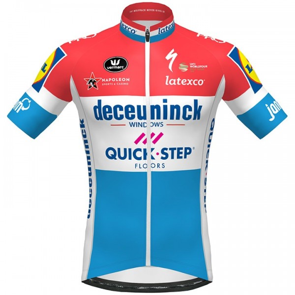 Fahrradbekleidung Radsport 2020 DECEUNINCK QUICK-STEP Luxembourgian Champion Trikot Kurzarm Outlet Radtrikot Kaufen