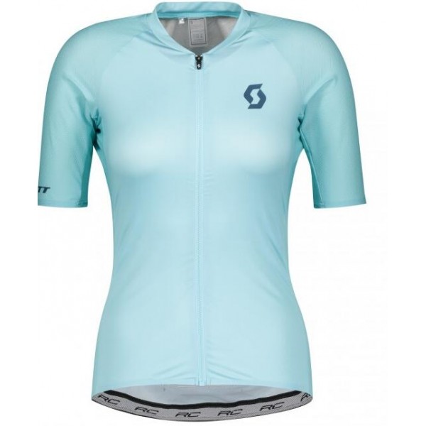 Fahrradbekleidung Radsport 2020 Damen SCOTT RC Premium Trikot Kurzarm Outlet blau Radtrikot Kaufen