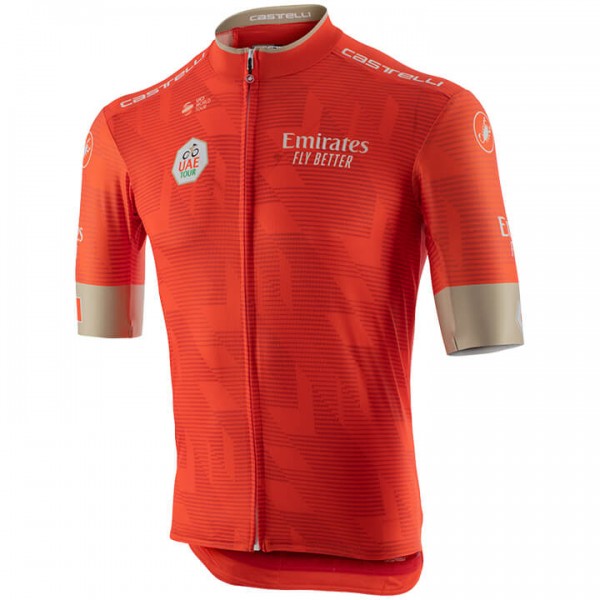 Fahrradbekleidung Radsport 2020 UAE Tour Trikot Kurzarm Outlet Orange Radtrikot Kaufen