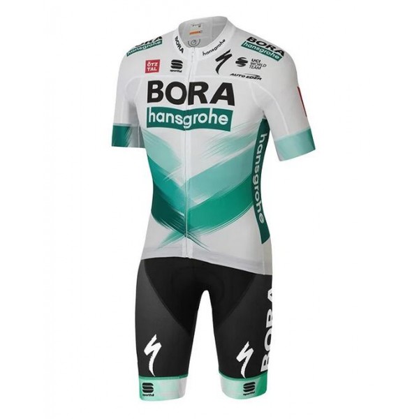 Fahrradbekleidung Radsport 2020 BORA-hansgrohe TDF Radbekleidung Satz Trikot Kurzarm+Trägerhosen Set Outl Radtrikot Kaufen