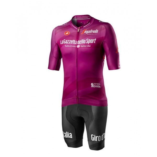 Fahrradbekleidung Radsport 2020 GIRO D'ITALIA Radbekleidung Satz Trikot Kurzarm+Trägerhosen Set Outlet viol Radtrikot Kaufen