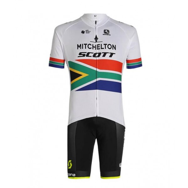 Fahrradbekleidung Radsport 2020 Team MITCHELTON SCOTT South African Champion Radbekleidung Satz Trikot Kurzarm+Träge Radtrikot Kaufen