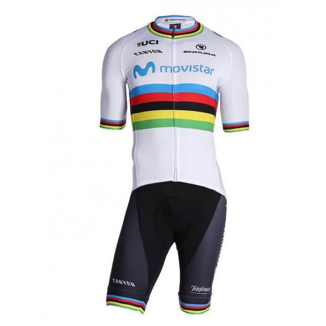 Fahrradbekleidung Radsport 2020 MOVISTAR TEAM World Champion Radbekleidung Satz Trikot Kurzarm+Trägerhosen Set Outl Radtrikot Kaufen Fahrradbekleidung Radsport 2020 MOVISTAR TEAM World Champion Radbekleidung Satz Trikot Kurzarm+Trägerhosen Set Outl Radtrikot Kaufen