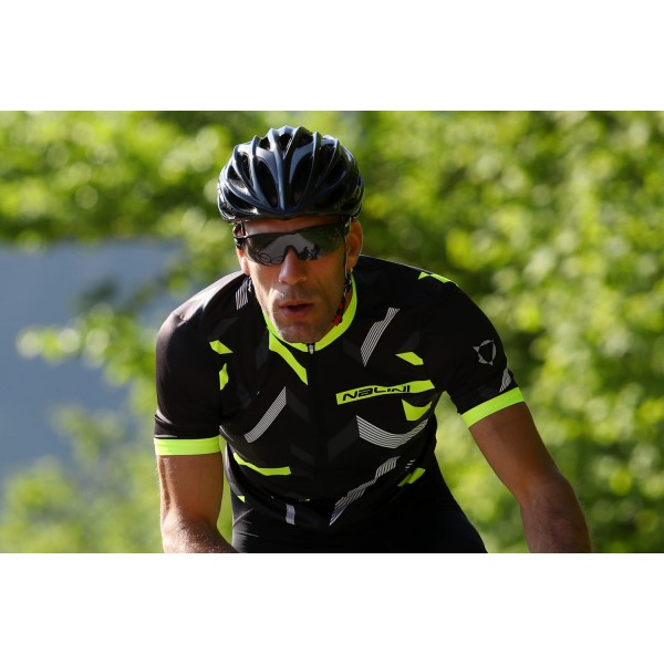 DISCESA 2.0 Radtrikot kurzarm schwarz/gelb