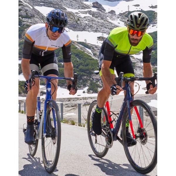 New Speed Radtrikot kurzarm grau/orange/weiß