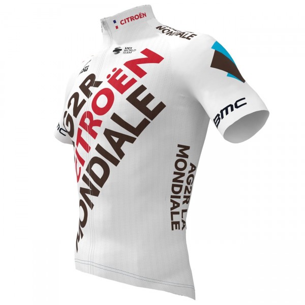 AG2R Citroen 2022 Radtrikot kurzarm (langer Reißverschluss)-Radsport-Profi-Team AG2R Citroen 2022 Radtrikot kurzarm (langer Reißverschluss)-Radsport-Profi-Team