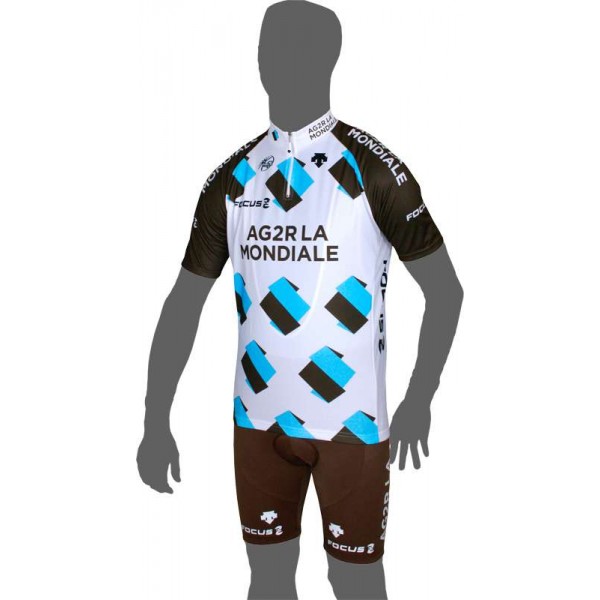 AG2R LA MONDIALE 2014 Kurzarmtrikot (kurzer Reißverschluss) Radsport-Profi-Team AG2R LA MONDIALE 2014 Kurzarmtrikot (kurzer Reißverschluss) Radsport-Profi-Team