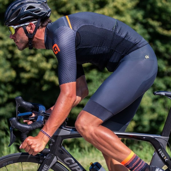 ALE BRIDGE Radtrikot kurzarm schwarz