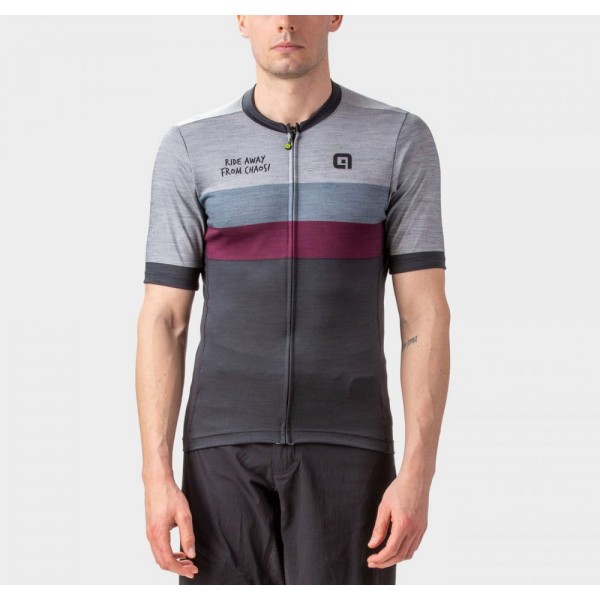 ALE CHAOS Gravel Radtrikot kurzarm schwarz/grau