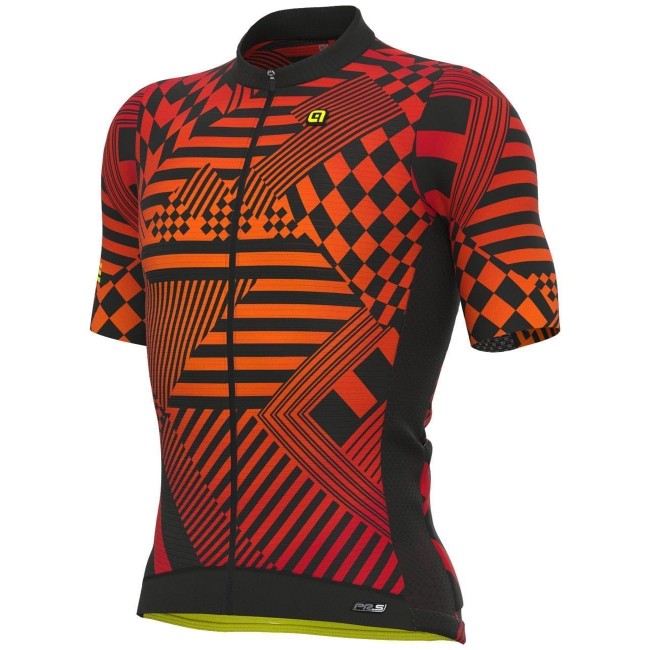 ALE CHECKER Radtrikot kurzarm schwarz/rot ALE CHECKER Radtrikot kurzarm schwarz/rot