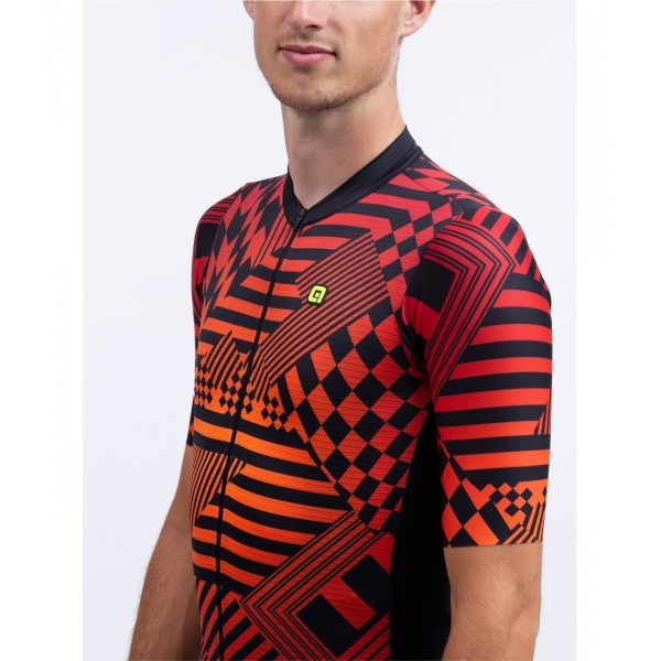 ALE CHECKER Radtrikot kurzarm schwarz/rot ALE CHECKER Radtrikot kurzarm schwarz/rot