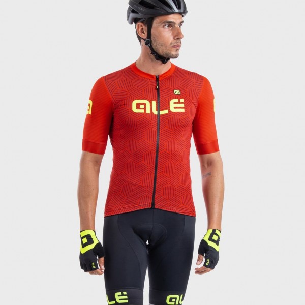 ALE CROSS Radtrikot kurzarm rot