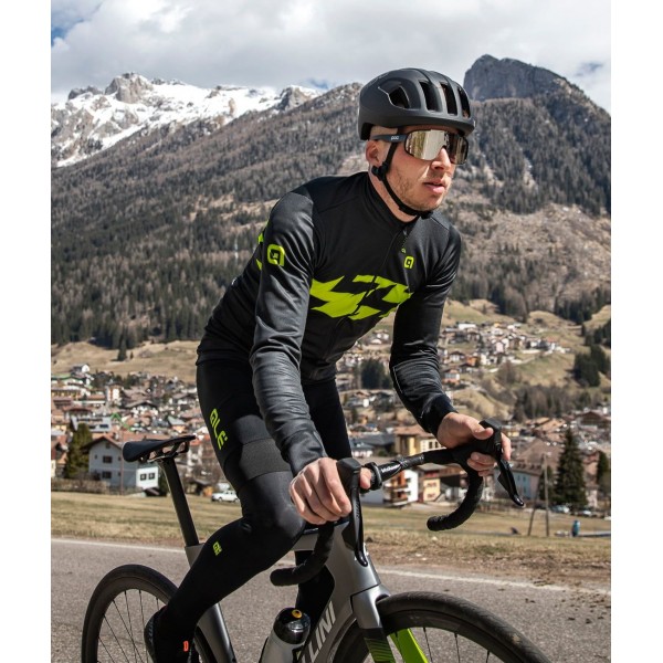 ALE READY Radtrikot langarm schwarz/neongelb ALE READY Radtrikot langarm schwarz/neongelb