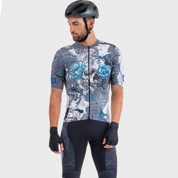 ALE SKULL Radtrikot kurzarm grau ALE SKULL Radtrikot kurzarm grau