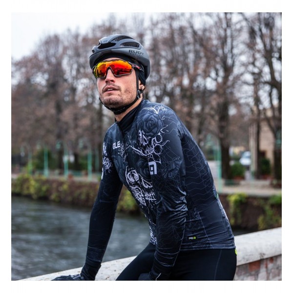 ALE SKULL Radtrikot langarm schwarz ALE SKULL Radtrikot langarm schwarz