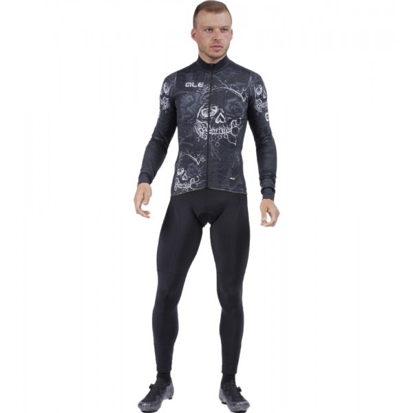ALE SKULL Radtrikot langarm schwarz ALE SKULL Radtrikot langarm schwarz