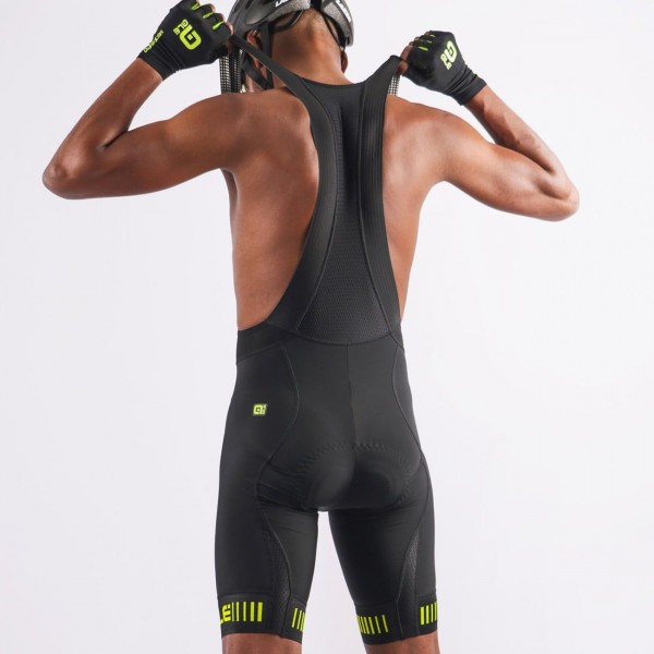 ALE STRADA Trägerhose kurz schwarz/gelb ALE STRADA Trägerhose kurz schwarz/gelb